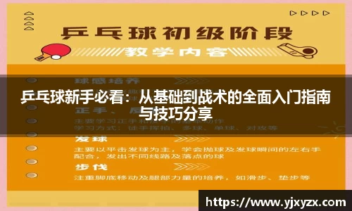 乒乓球新手必看：从基础到战术的全面入门指南与技巧分享